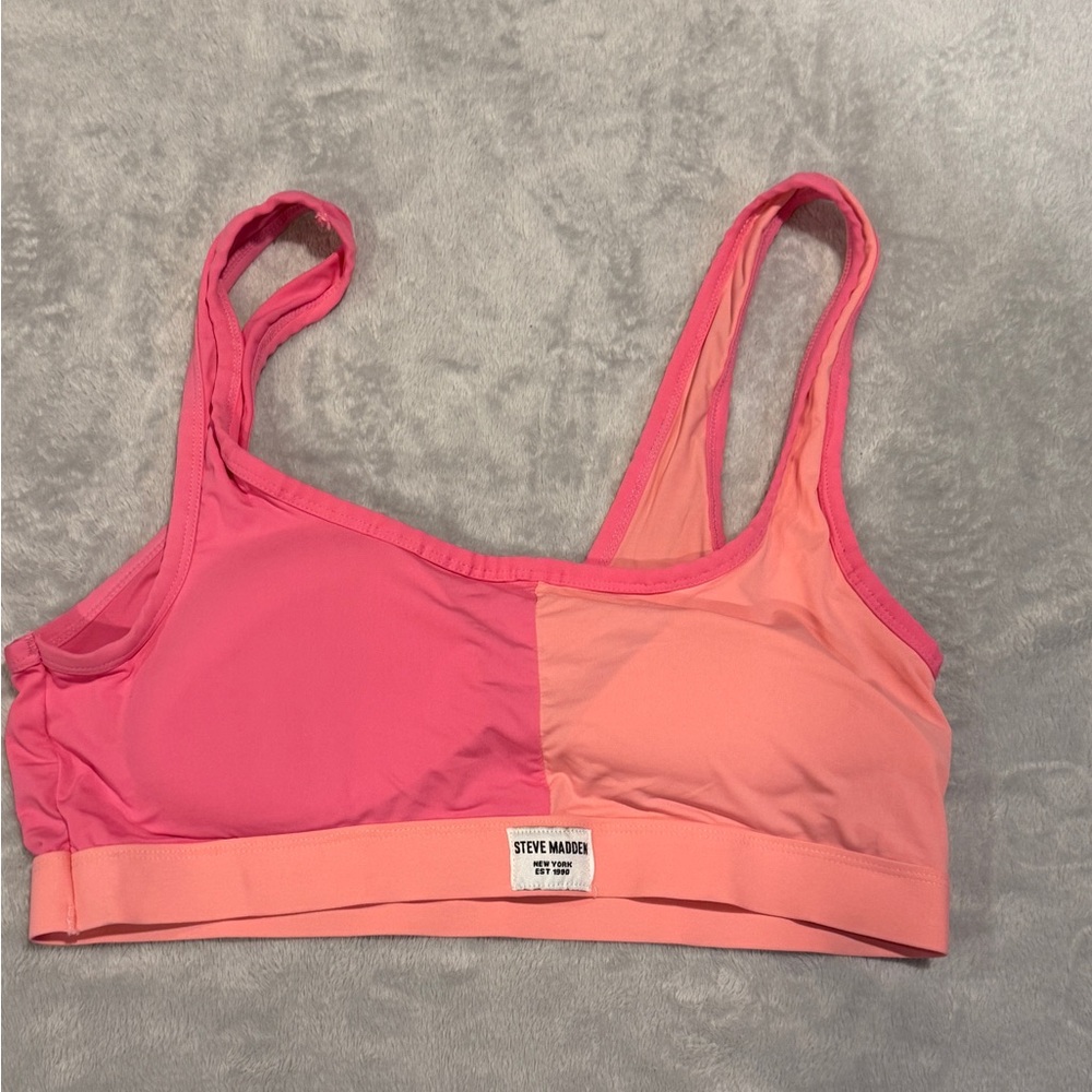 Bundle Steve Madden Pink and Tan super Soft Sports Bras size XL - Picture 8 of 8